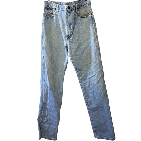 Wrangler Other - VTG Wrangler High Waisted Straight Leg Light Wash Western Wear Jeans Size 34